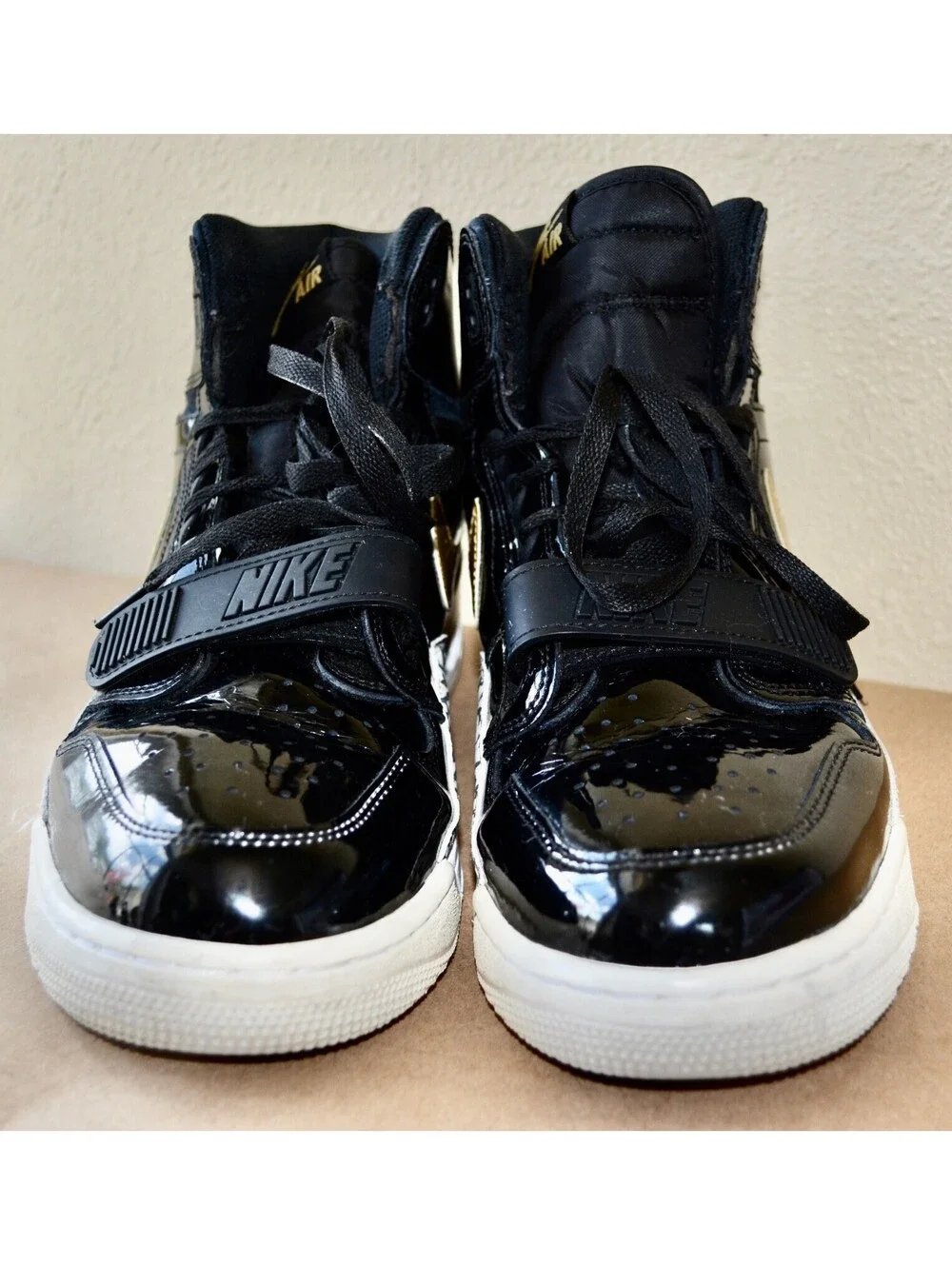 Size 12 - Air Jordan Legacy 312 Black Gold Patent Leather